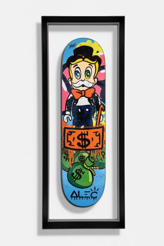 Orange $ Monopoly Richie Skateboard Deck