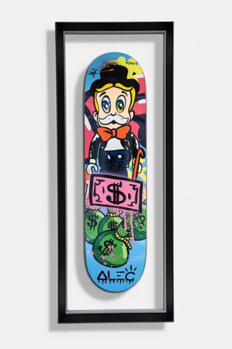 Pink $ Monopoly Richie Skateboard Deck
