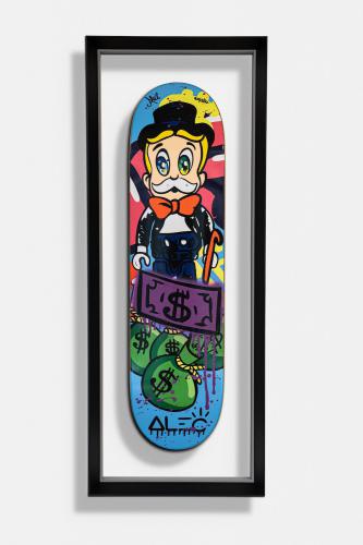 Purple $ Monopoly Richie Skateboard Deck