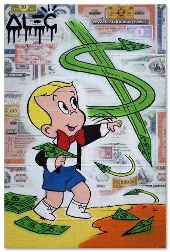 Richie Throwing $ Paper Airplanes