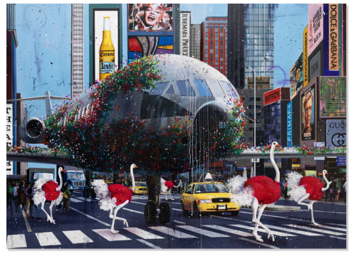 Flower Airplane in NYC