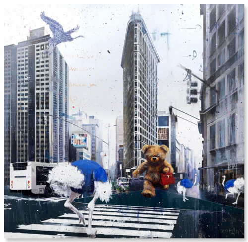 Blue Ostriches and the Bear
